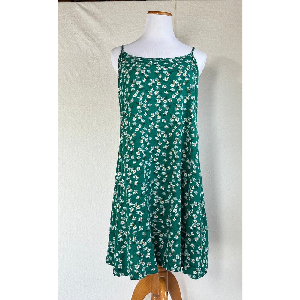 Boho Summer Daisy Rayon Strappy Sundress Women's SZ M Cottagecore Bohovibes